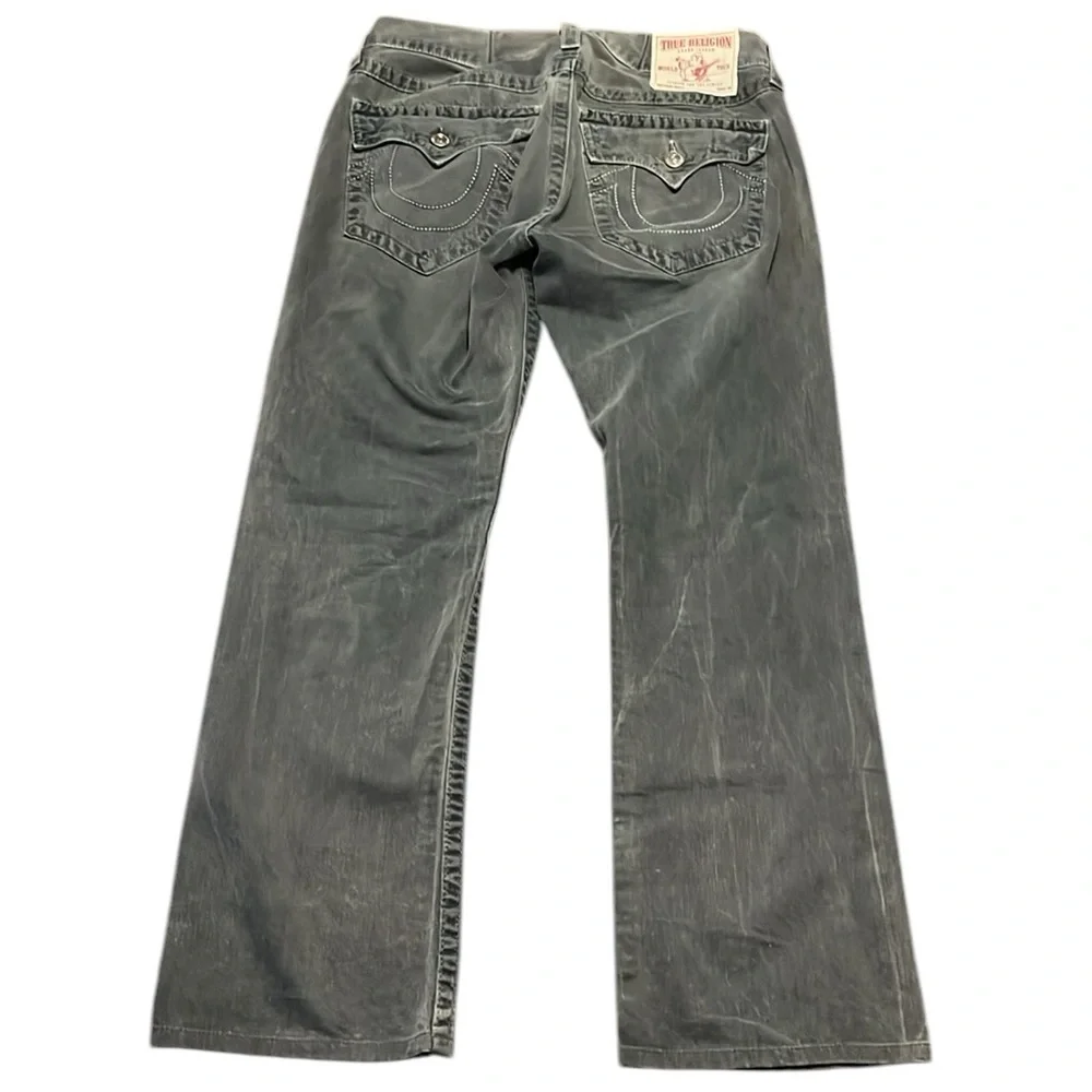 True Religion Size 32 Ricky Blue Gray Denim Jeans